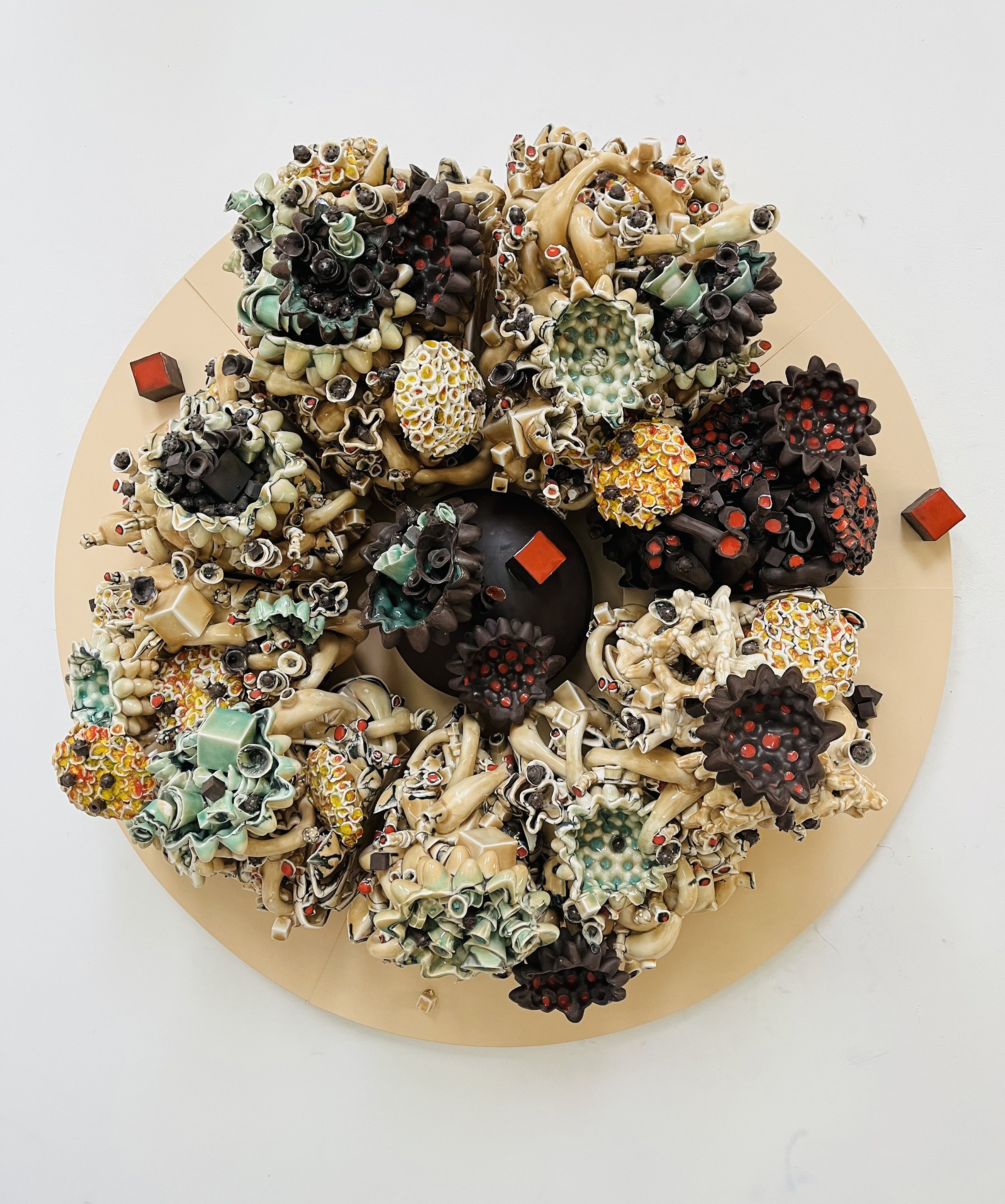 The Nature of Cancer Cells, 2020 Porcelain and steel  54” x 54” x 18”