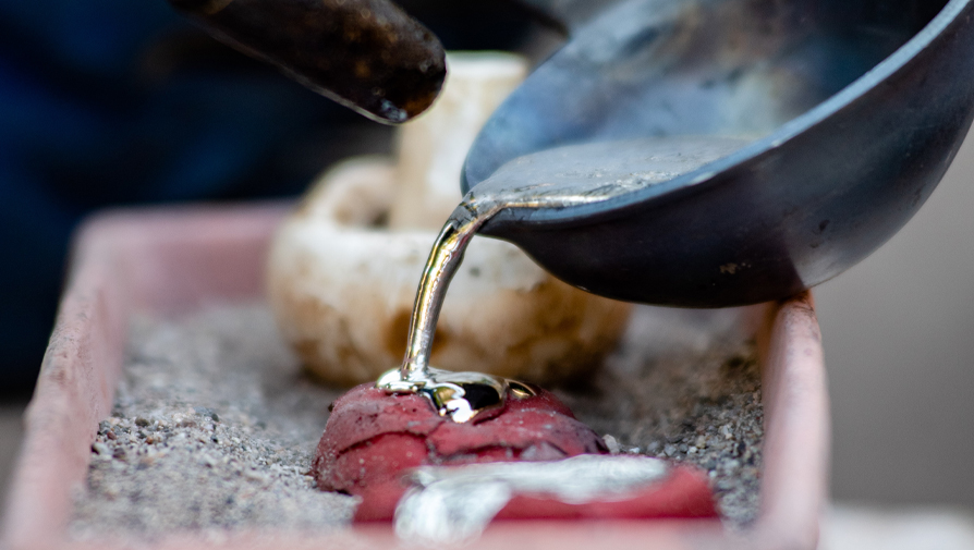 metal being poured