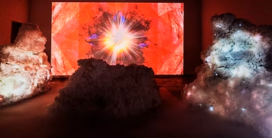Nāntli Cemanāhuatl, 2019 Sculpture installation with video; color, sound; 18 minutes Displayed at Step Gallery
